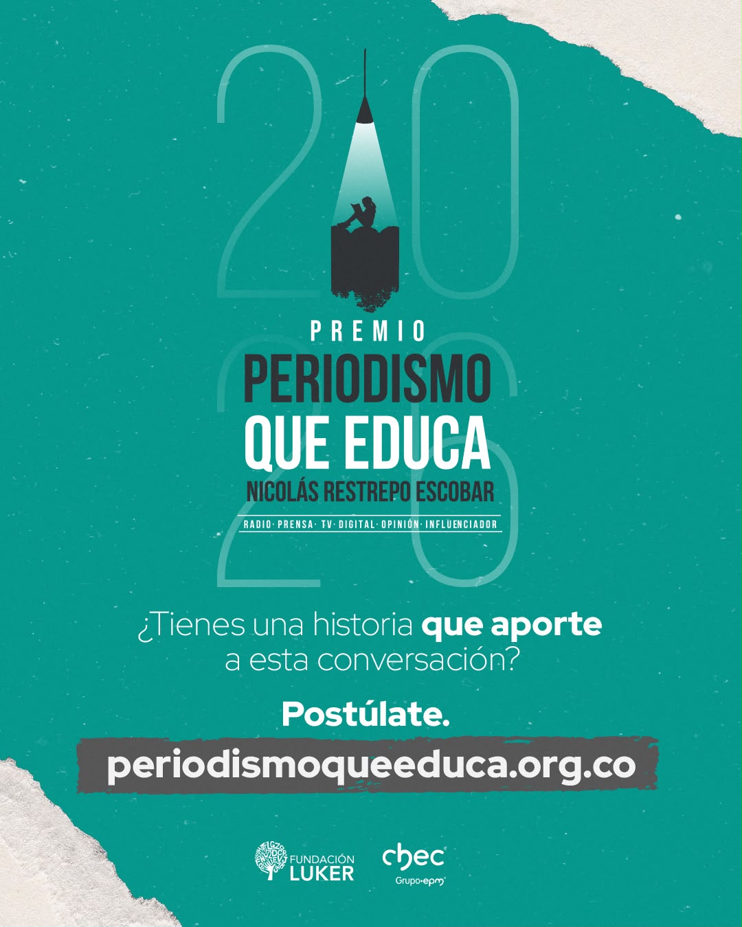 Premio Periodismo que Educa Nicolás Restrepo Escobar 2026 — periodismoqueeduca.org.co